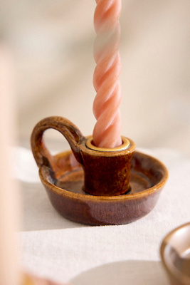 Handled Porcelain Taper Holder