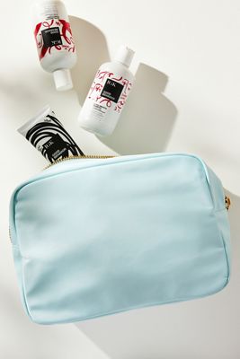 Ruffle Quilted Cosmetic Bag