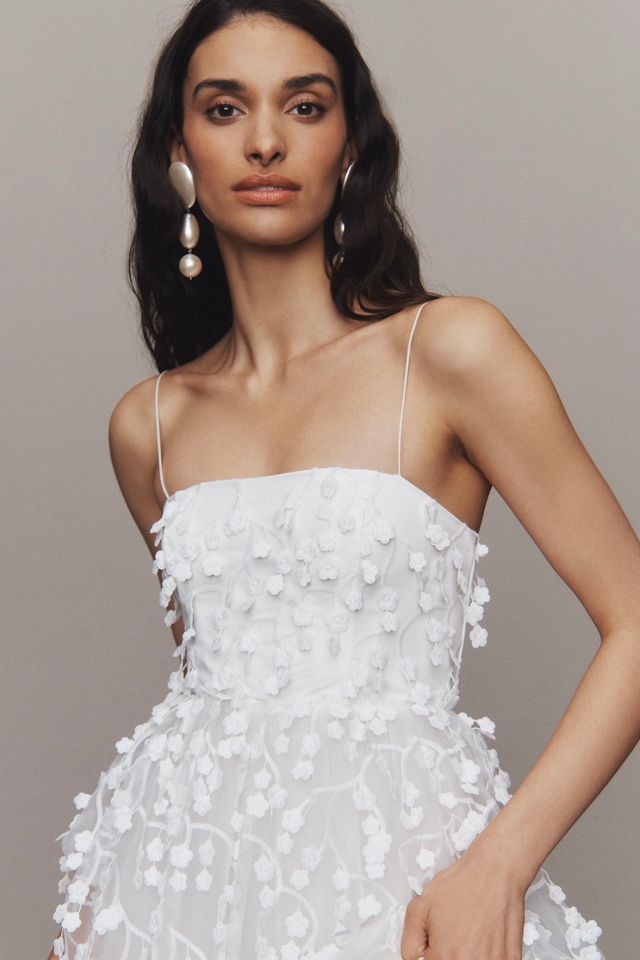 （US発）BHLDN ストラップレス フレア ミディドレス US発）BHLDN ストラップレス フレア ミディドレス ブライダル