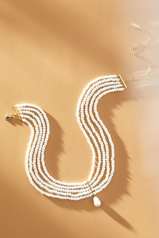Micropearl Layered Choker Necklace #1