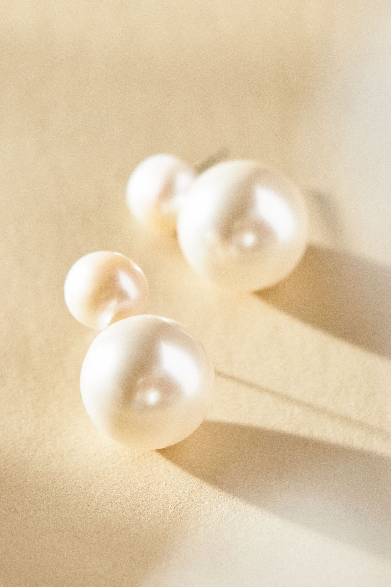 Double Pearl Drop Earrings