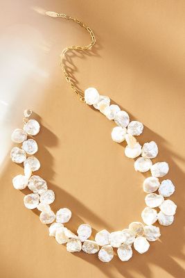 Shop By Anthropologie Petal Keshi Pearl Necklace In White