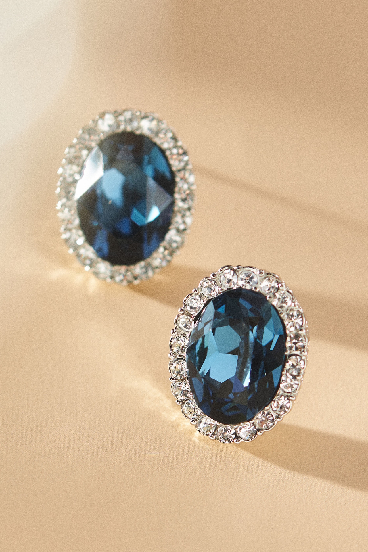 Kenneth Jay Lane Crystal Oval Earrings