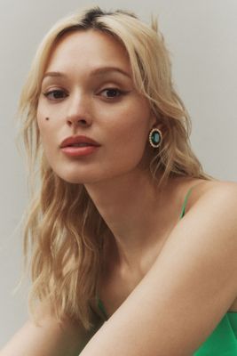 Kenneth Jay Lane Crystal Oval Earrings