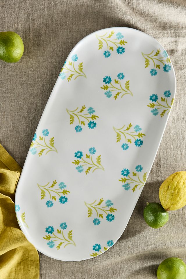 Summer Garden Melamine Platter, Green #1