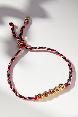 Shop Clare V Oui Beaded Bracelet In Red