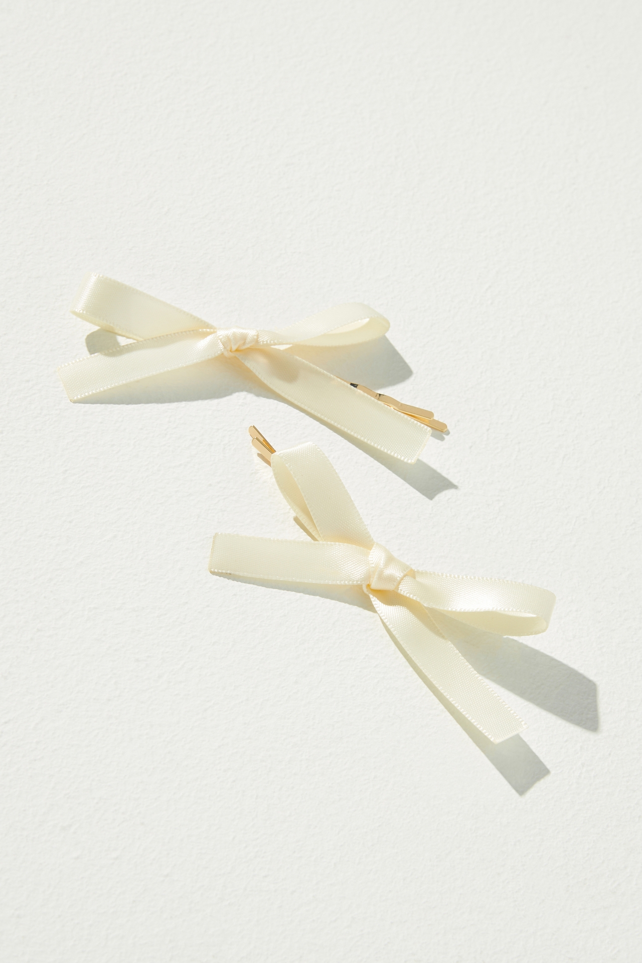 Room Shop Satin Bow Bobby Pins, Set of 2