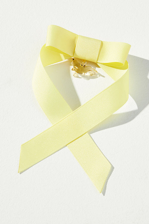 Room Shop Icon Charm Bow Clip In Yellow