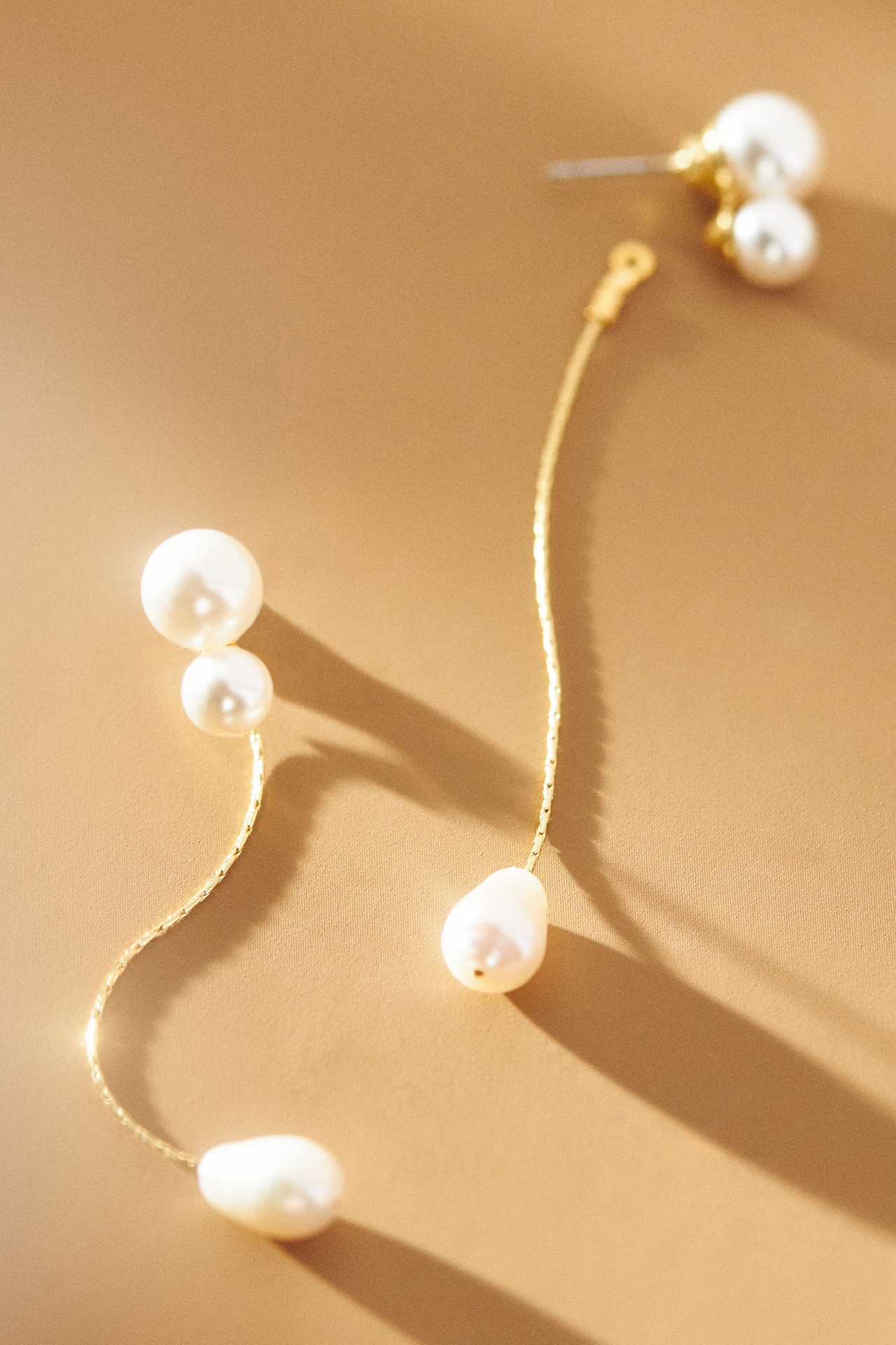 A.B. Ellie Micro Pearl Chain Drop Earrings