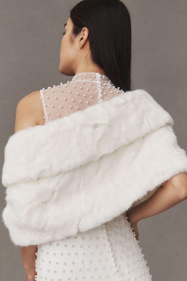 Unreal Fur Champagne Wrap #1
