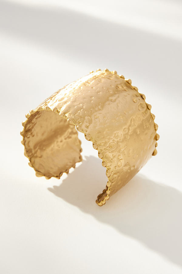 By Anthropologie Textured Metal Cuff Bracelet In Gold