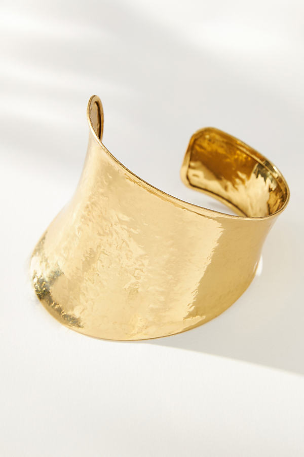 By Anthropologie Asymmetrical Metal Cuff Bracelet In Gold