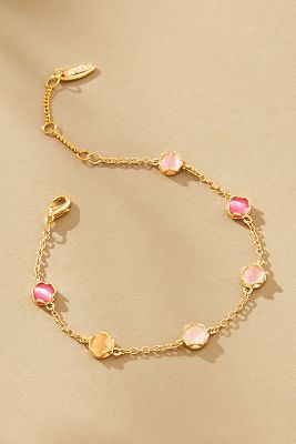 Shop By Anthropologie Glassy Stone Bracelet In Pink
