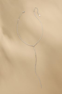 Shop By Anthropologie Delicate Y-neck Necklace In Silver