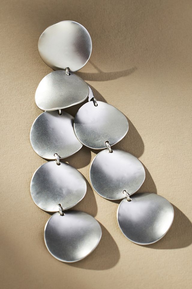 Round Discs Drop Earrings #1