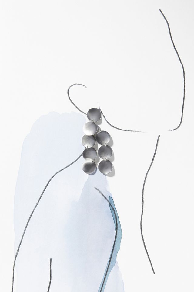 Round Discs Drop Earrings #2