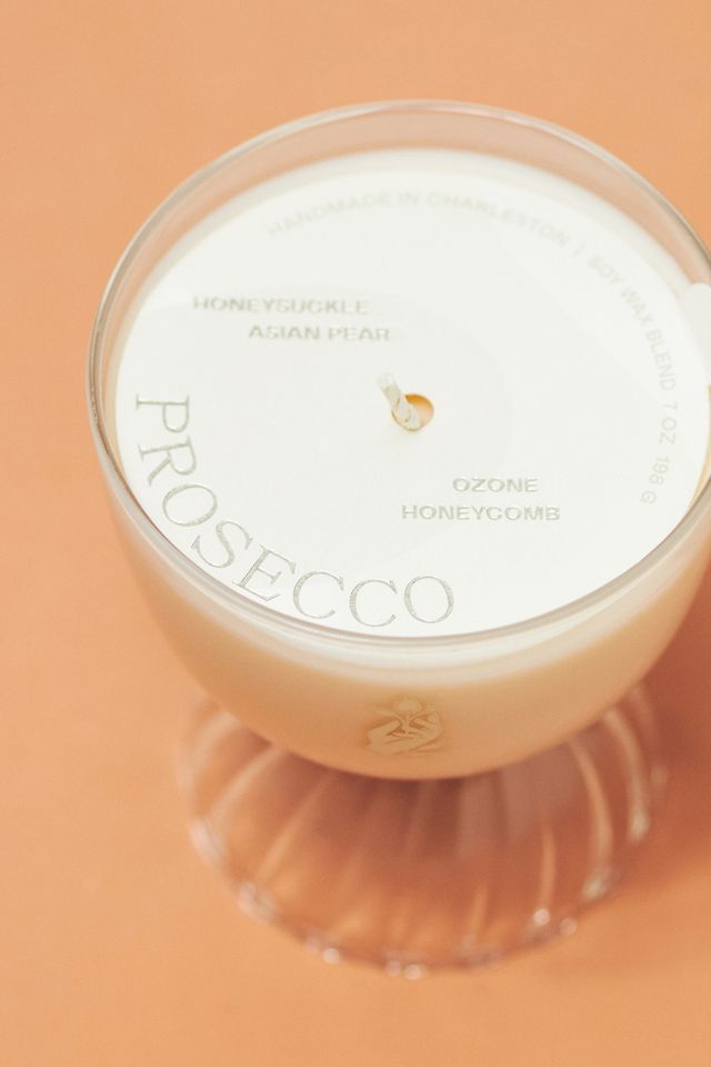 Rewined Prosecco Coupe Glass Candle #2