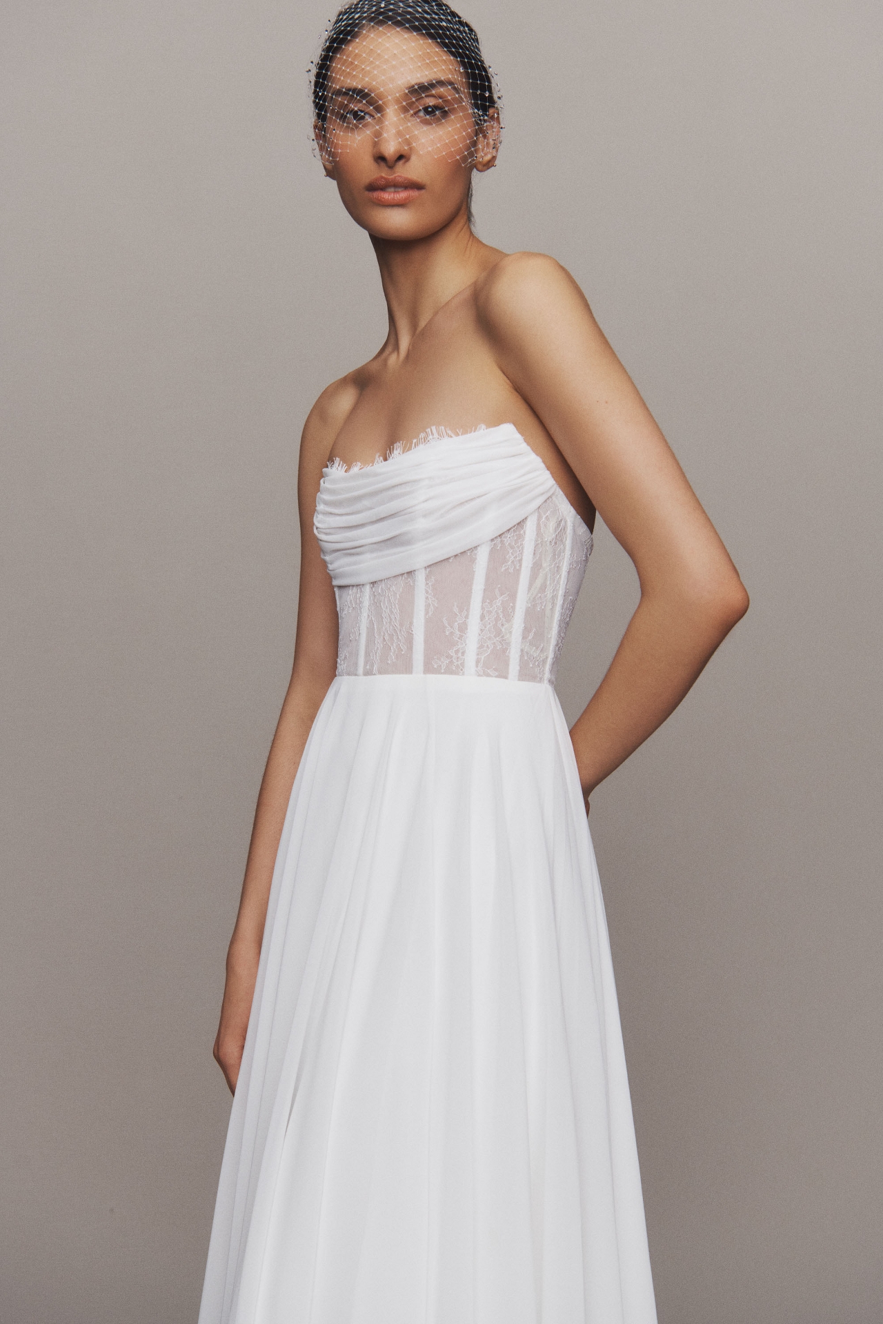 Jenny by Yoo Nora Off-The-Shoulder Corset A-Line Wedding Gown