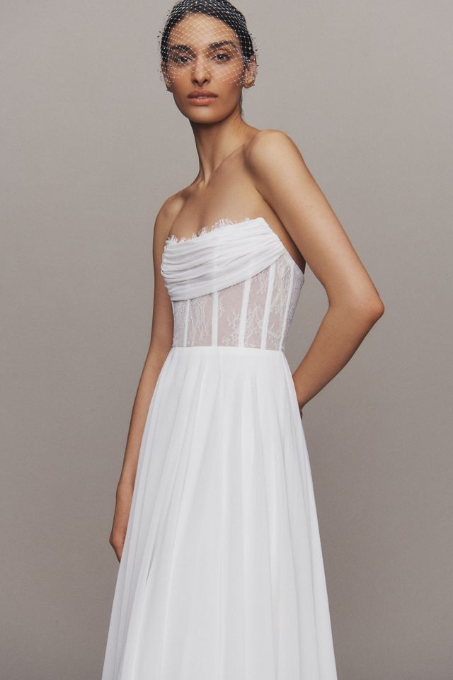Jenny by Jenny Yoo Nora Off-The-Shoulder Corset A-Line Wedding Gown #2