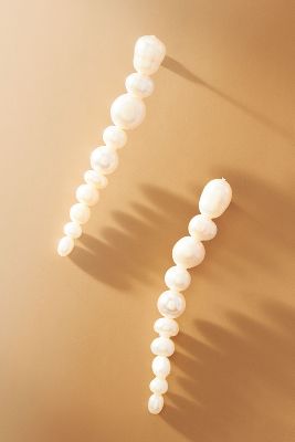 Shashi Gema Pearl Drop Earrings In White