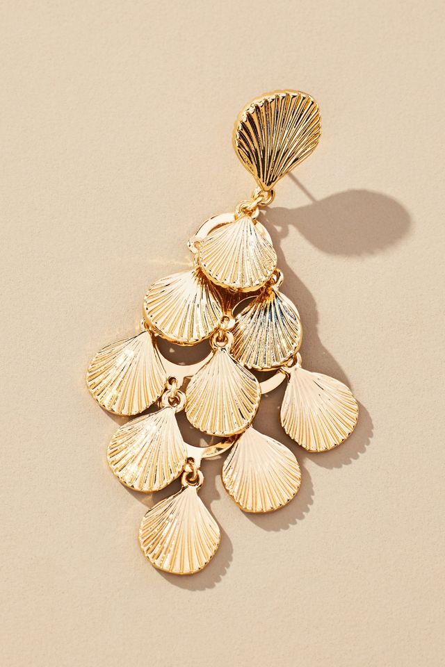 Shell Scallop Drop Earrings #1