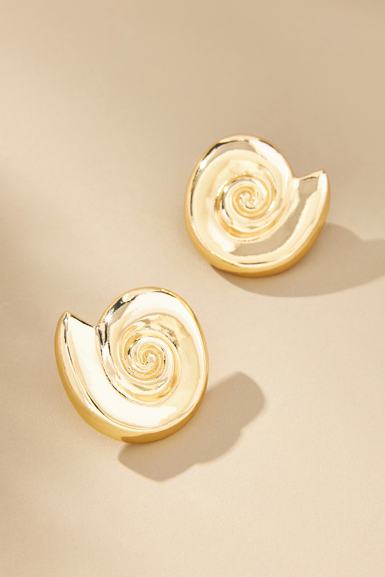 Shell Swirl Post Earrings