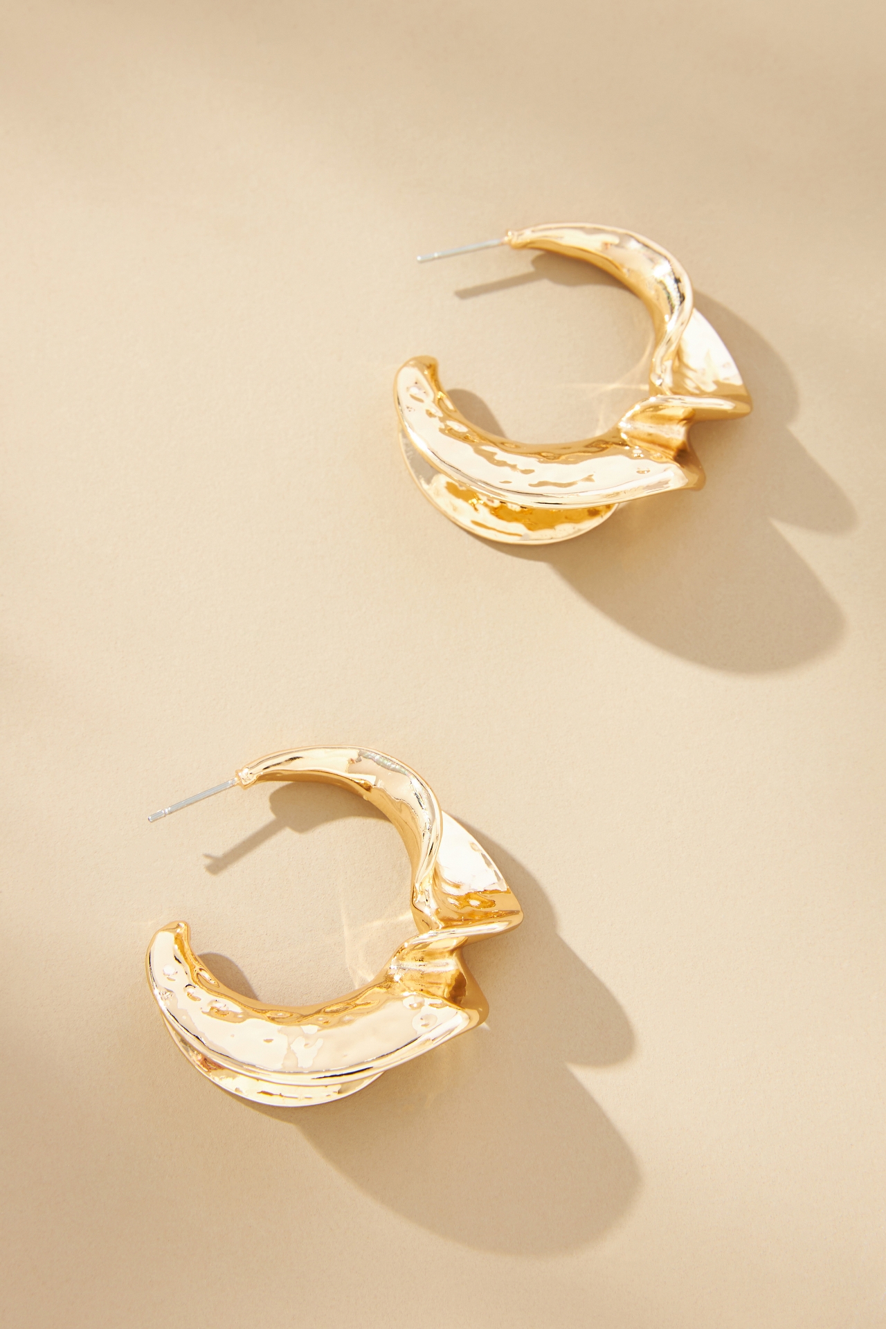 Molten Spiral Hoop Earrings