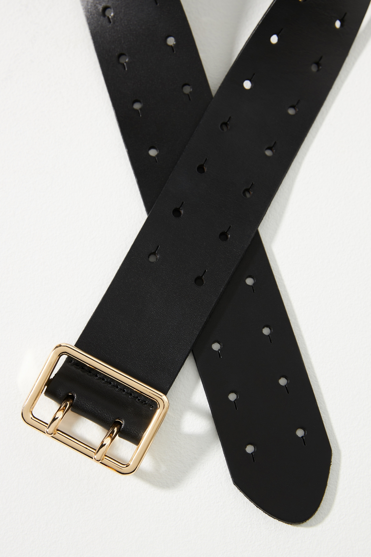 By Anthropologie Adjustable Double Prong Belt