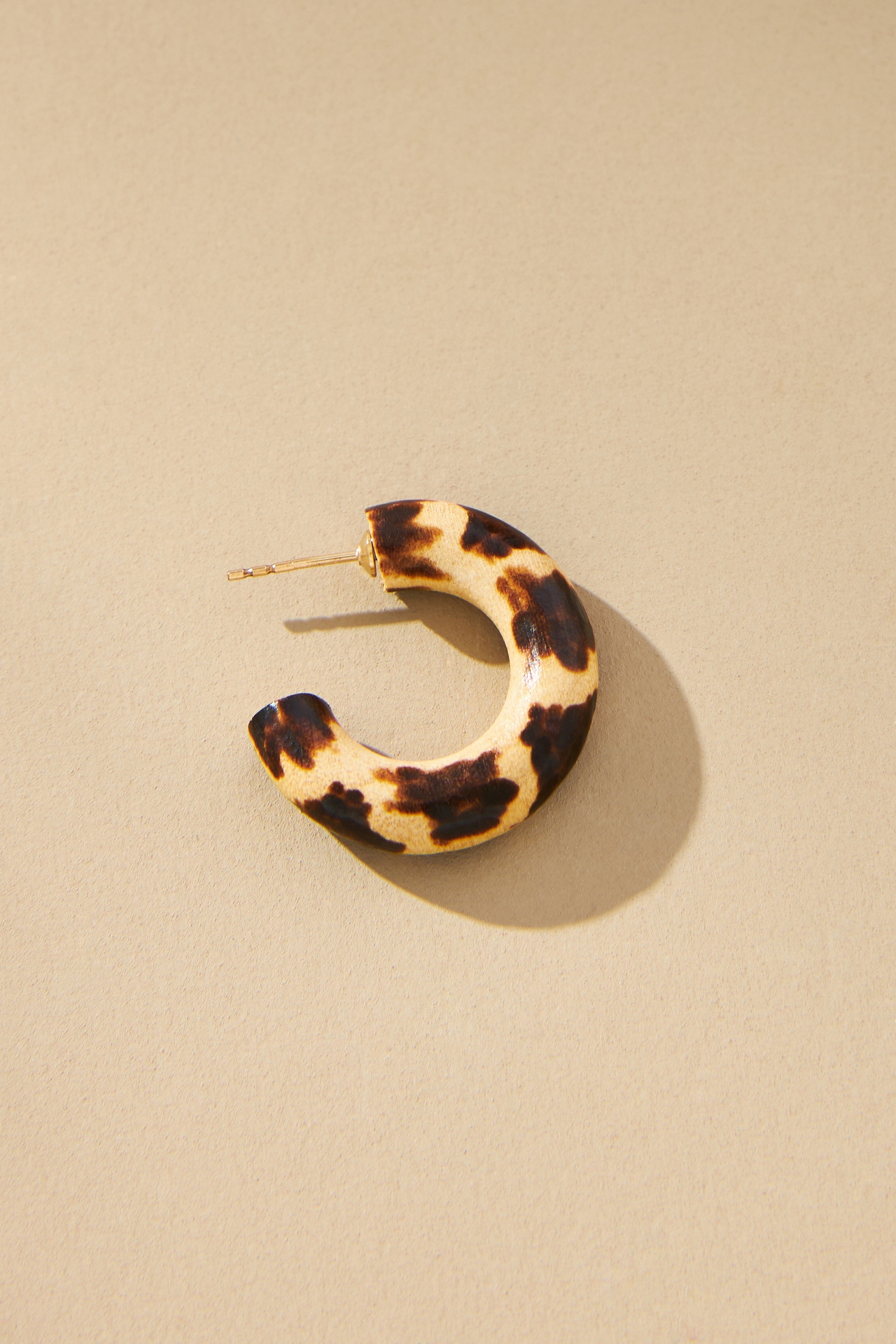 Binky and Lulu Leopard Mini Hoop Earrings