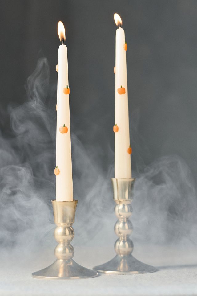 Icon Pumpkin Taper Candles, Set of 2 #2