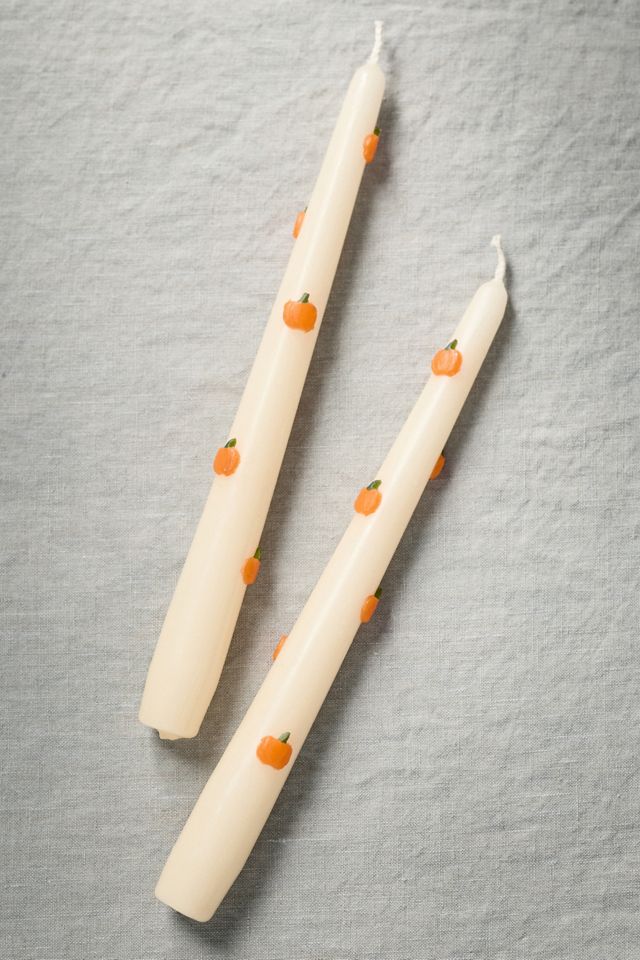 Icon Pumpkin Taper Candles, Set of 2 #3