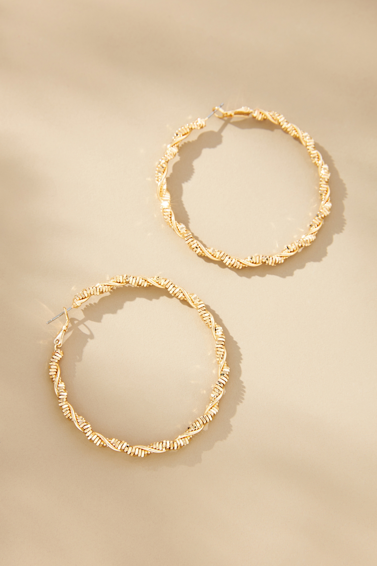 Twisted Chain Hoop Earrings