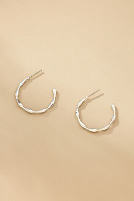 Shop By Anthropologie Teardrop Infinity Hoop Earrings In Silver