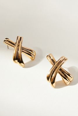 Shop By Anthropologie Crisscross Post Earrings In Gold