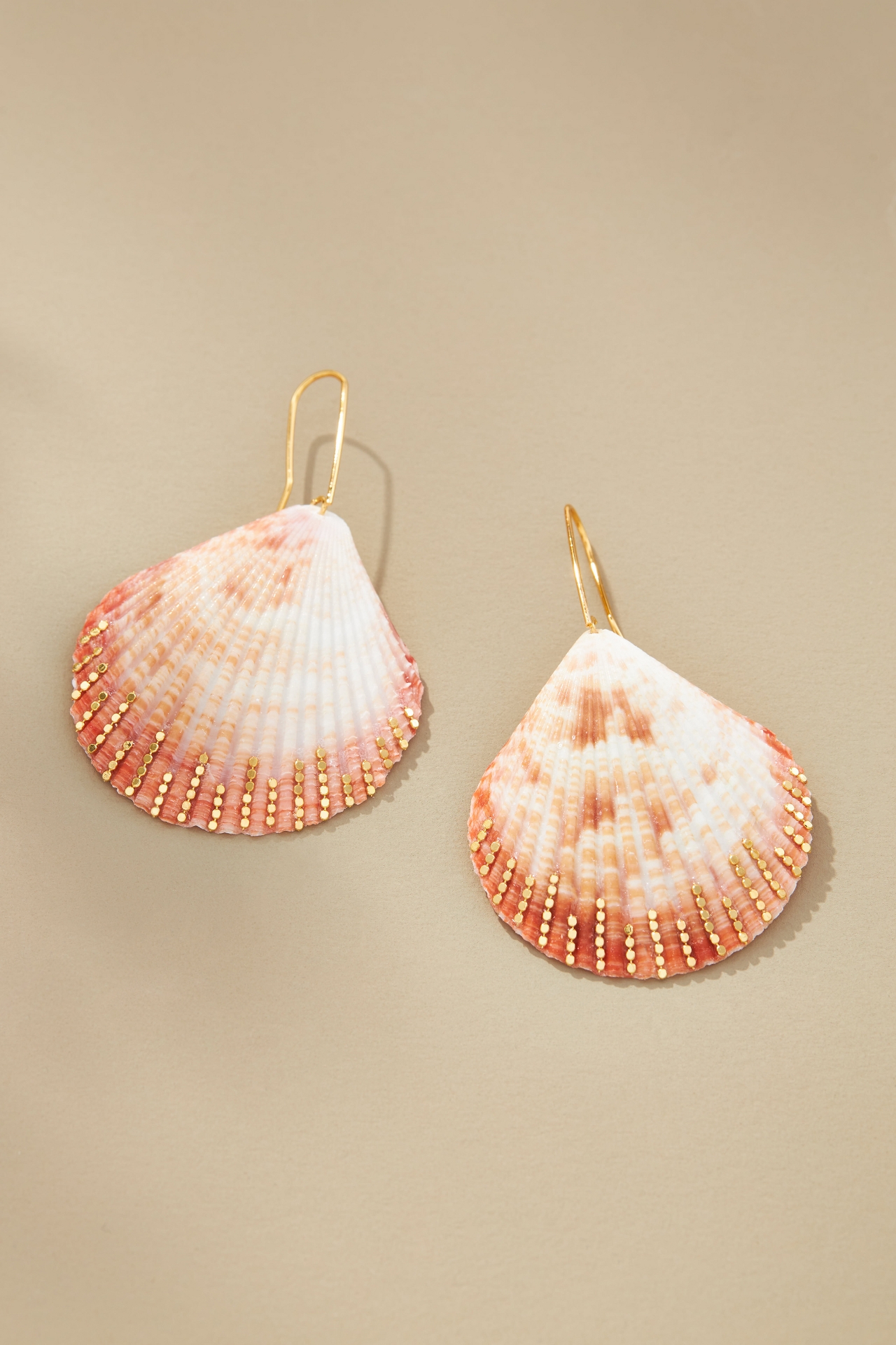 Seashell Floral Drop Earrings