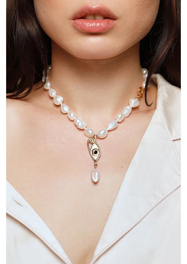 Deux Lions Jewelry Resin Inès Pearl Necklace #1