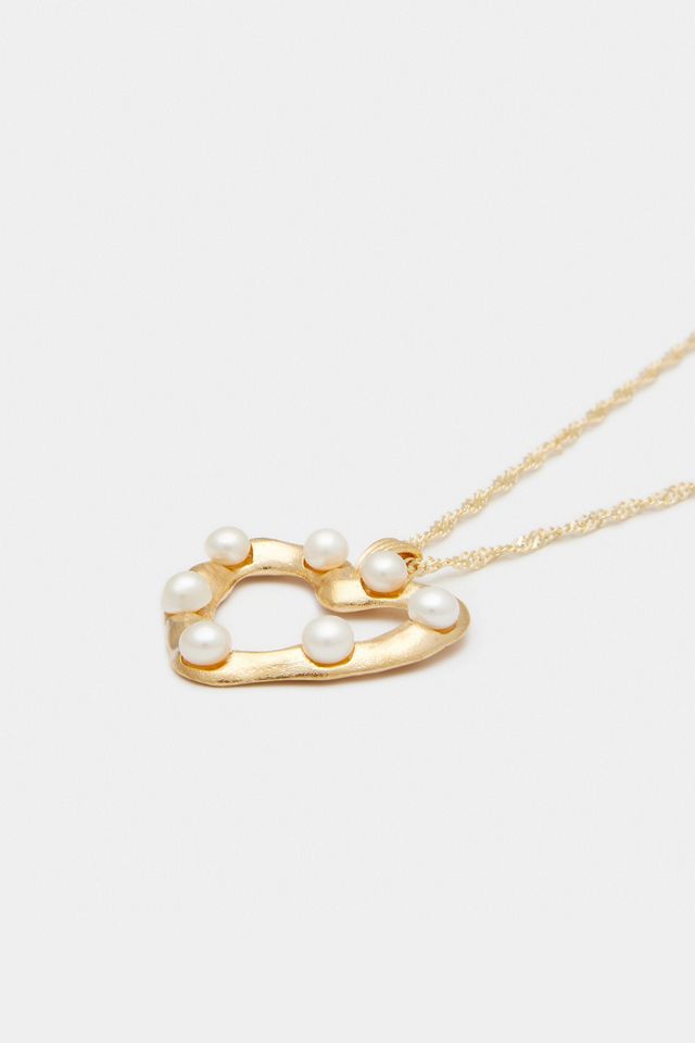 Deux Lions Jewelry Lulu Pearl Heart Necklace #2