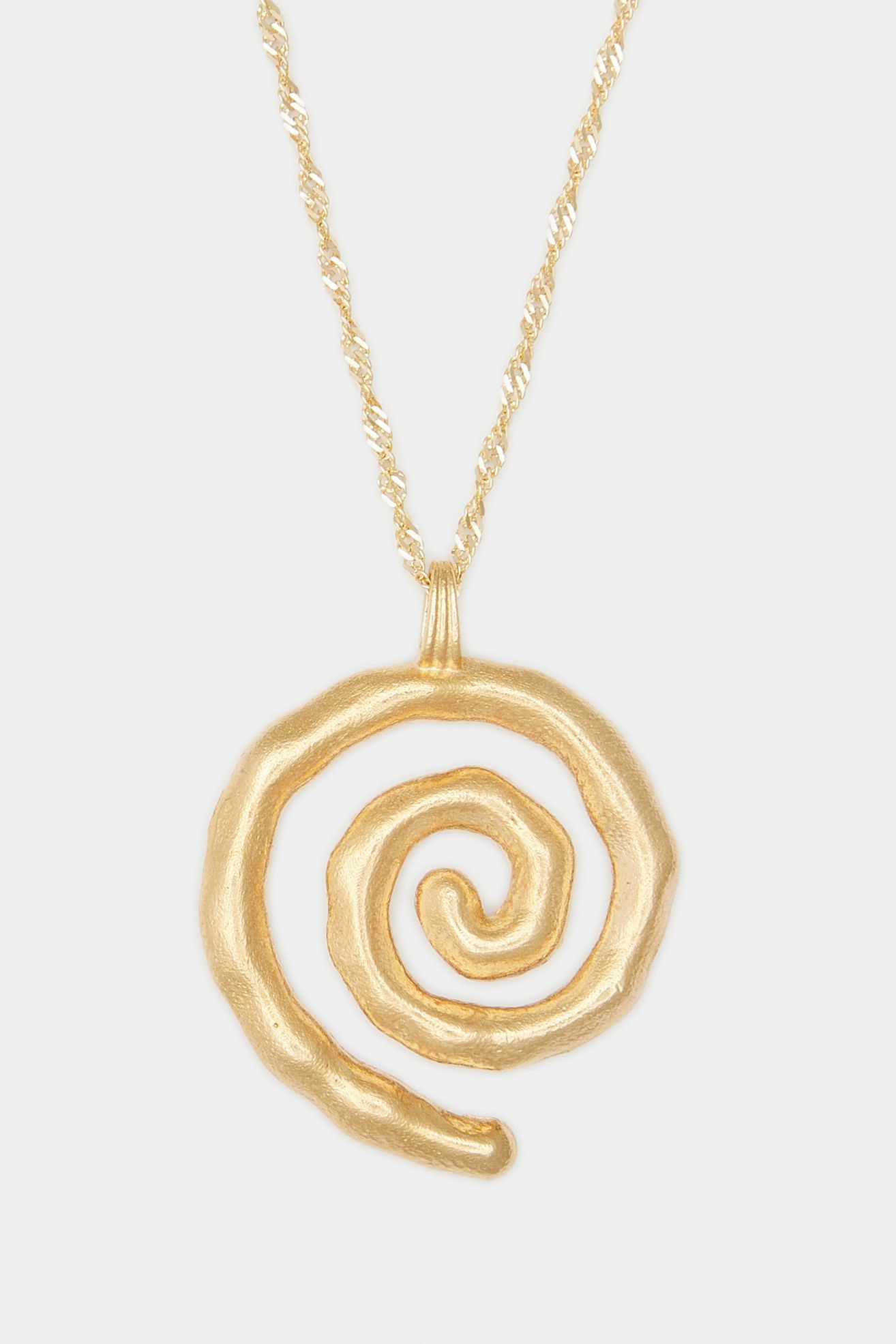 Deux Lions Jewelry Sacred Spiral Necklace - Gold, M