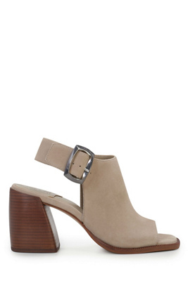 Shop Vince Camuto Preena Block-heel Buckle Sandals In Beige