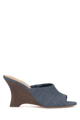 Shop Vince Camuto Vilty Sculpted Wedge Sandals In Blue