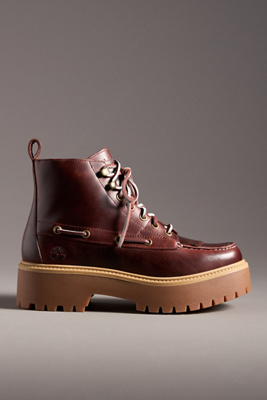 Timberland Stone Street Platform Hiking Boot In Red