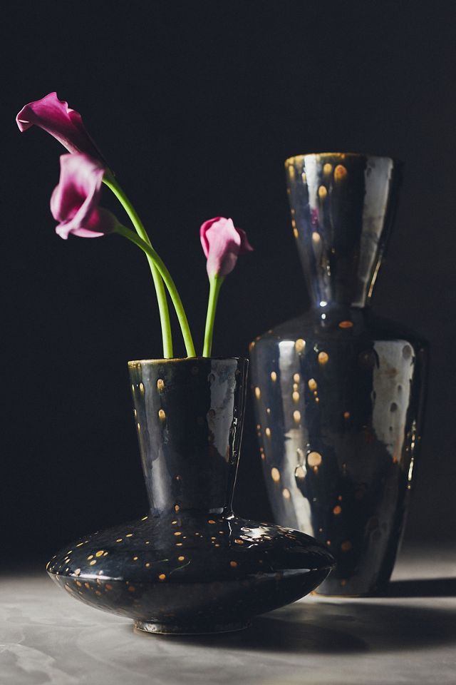 Lunar Black Ceramic Vase #1