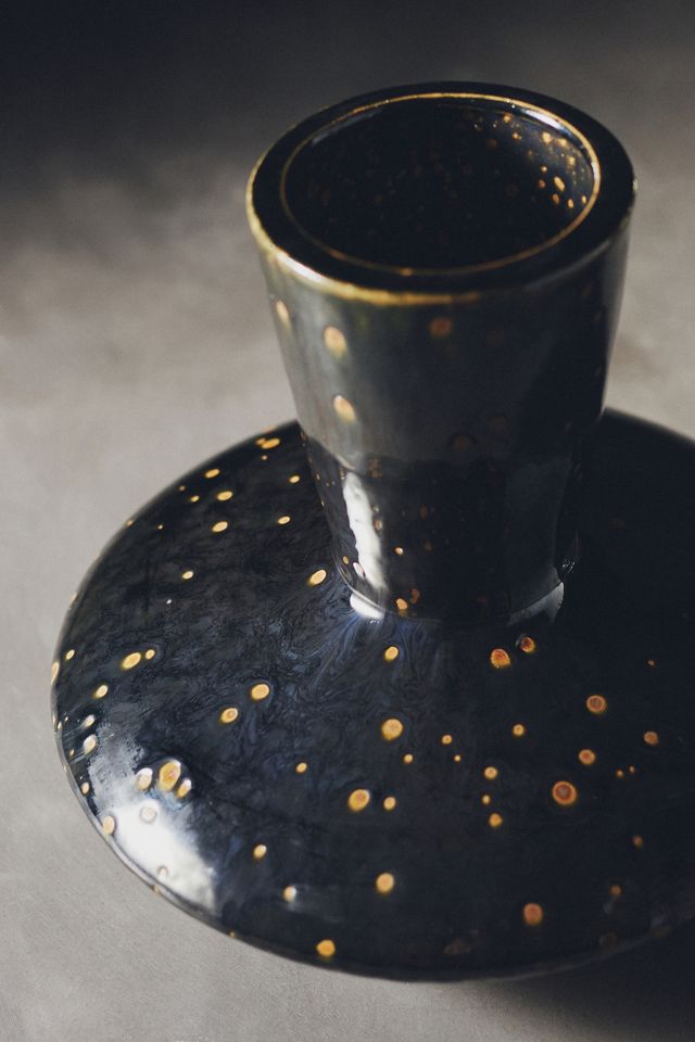 Lunar Black Ceramic Vase #2