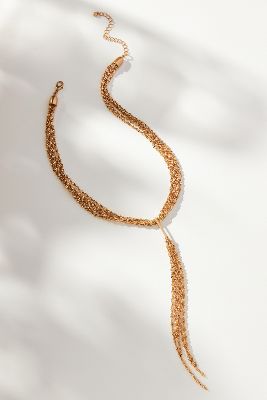 Shop By Anthropologie Slinky Tassel Necklace In Gold