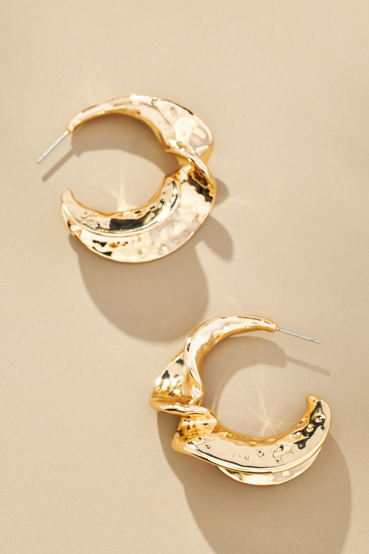 Molten Twist Hoop Earrings