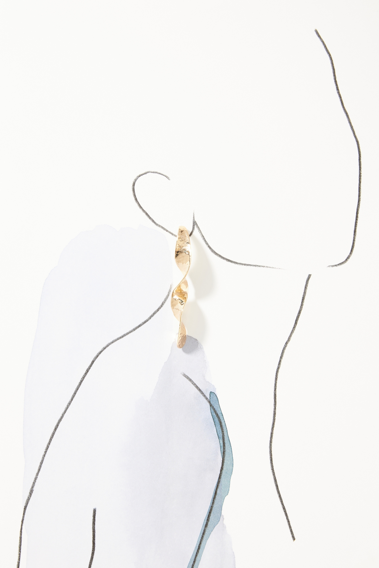 Long Twist Drop Earrings