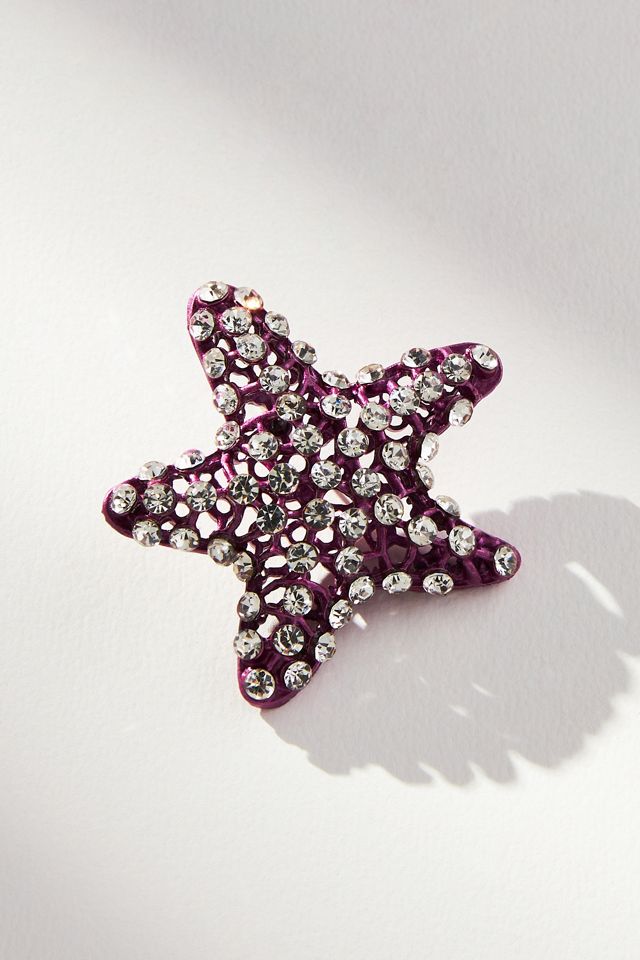 Crystal Starfish Post Earrings #1