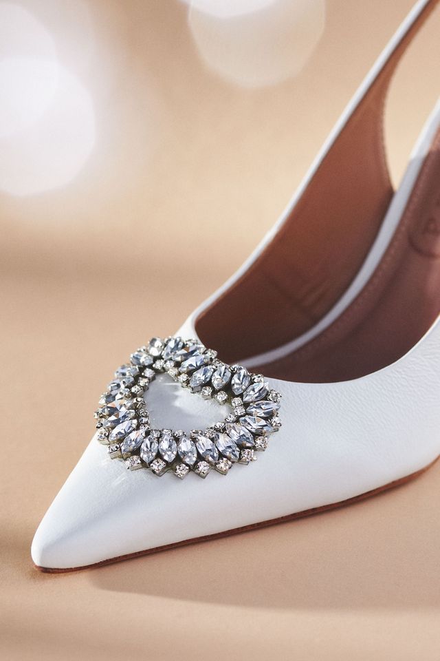 Vicenza Crystal Heart Slingback Pumps #2