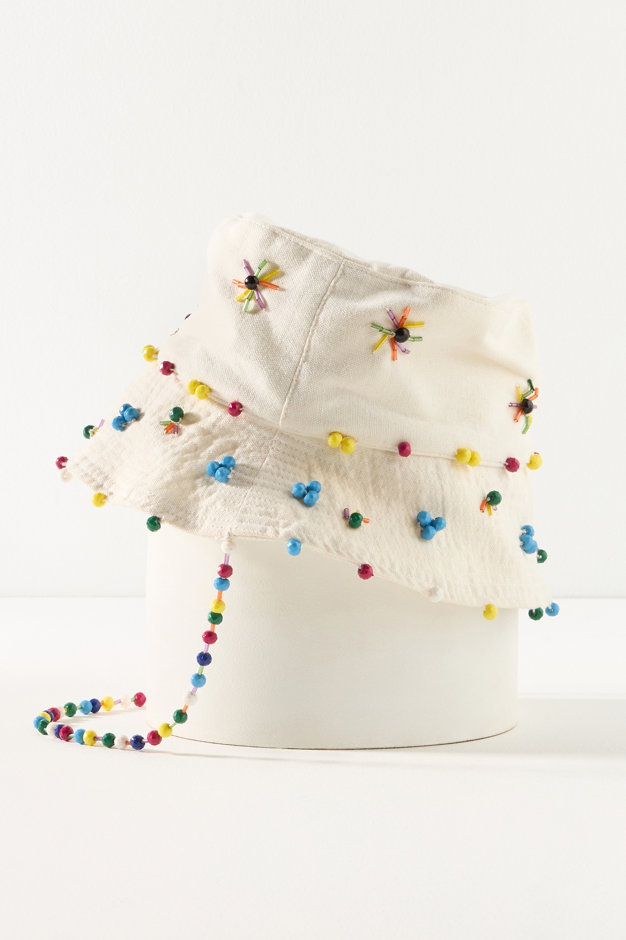 By Anthropologie Beaded Cotton Bucket Hat