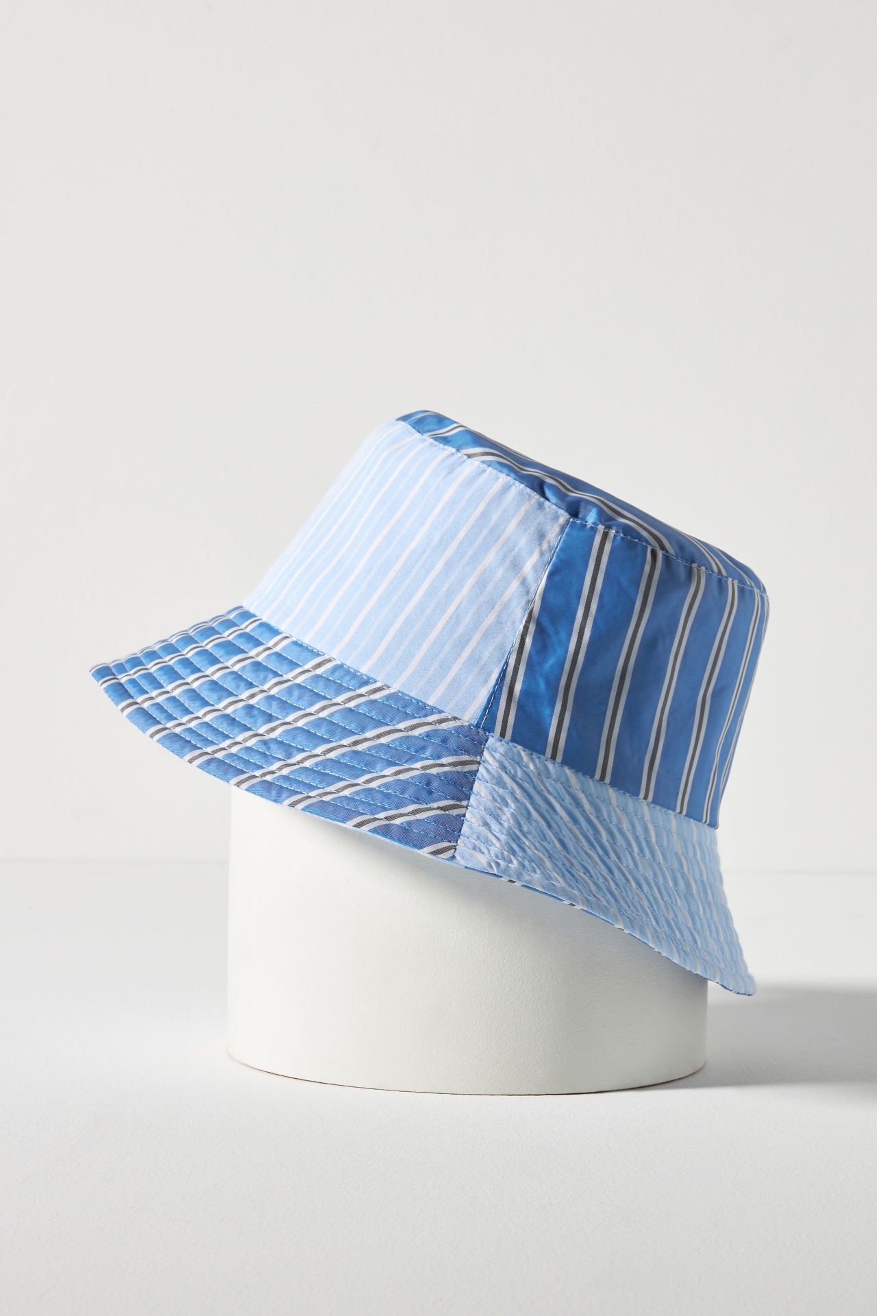 Cotton Pinstripe Bucket Hat